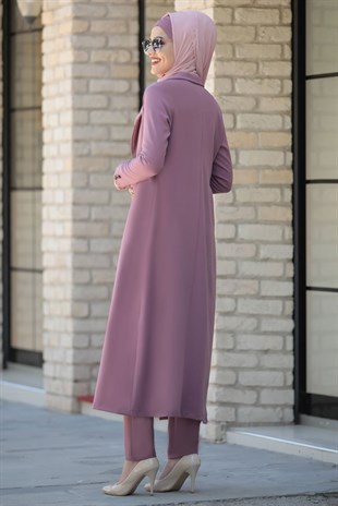 Rabia Gül Kurusu İkili Takım Tesettür Elbise